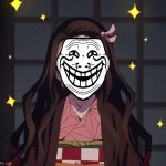 And now I did nezuko | image tagged in nezuko demon slayer,troll face | made w/ Imgflip meme maker