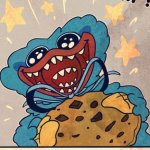 huggy eating cookie template