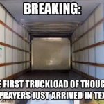 Thoughts & prayers for Texas meme