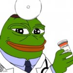 Dr. Pepe prescribing Copium meme