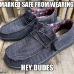Hey Dudes | image tagged in marked safe from | made w/ Imgflip meme maker