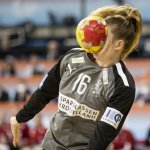 Goalkeeper stopping the ball with her face meme