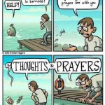 Thoughts and prayers meme