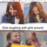 girls different laughs