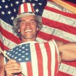 Arnold Schwarzenegger on the day he received his American citize