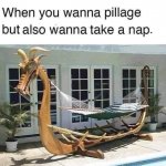 Lazy Viking hammock meme