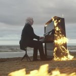 burning piano animated meme