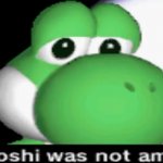 but yoshi was not amused meme