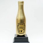 Golden Heinz Ketchup Catsup bottle