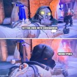 Destiny 2 meme | GETTING OVER WITH CORONAVIRUS; MONKEYPOXS | image tagged in destiny 2 meme | made w/ Imgflip meme maker