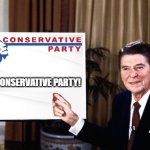 Ronald Reagan join conservative party