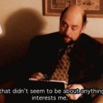 Uninterested Toby Ziegler