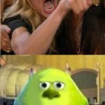 My friends | MY FRIENDS BLAMING ME IF I STOLE HIS PENCIL; ME WHO JUST SLEEPING ALL TIME | image tagged in woman yelling at mike wazowski | made w/ Imgflip meme maker