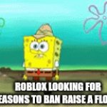 BAN ONLINE DATERS; BAN RAISE A FLOPPA FOR FALSE REASONS; ROBLOX meme -  Piñata Farms - The best meme generator and meme maker for video & image  memes