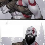 Kratos is truly a man of habits | MCU GODS; GREEK AND NORSE GODS | image tagged in god of war drake | made w/ Imgflip meme maker