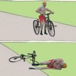 Logan Paul falls off bike