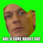 Are you sure about that? (Cena) | ARE U SURE ABOUT DAT | image tagged in are you sure about that cena | made w/ Imgflip meme maker