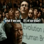 What if we use 0% of ou brain