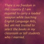 No freedom for teachers in America