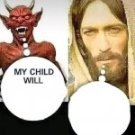 Satan vs Jesus meme