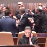 Fight in the Israeli Parliament