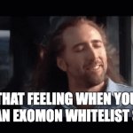 That feeling when you get an Exomon whitelist spot | THAT FEELING WHEN YOU GET AN EXOMON WHITELIST SPOT | image tagged in gifs,exomon,polychain monsters,solana,nfts,nft | made w/ Imgflip video-to-gif maker