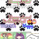 Breezy-Mint | Happy almost birthday sky!! 👑🎂; Happy | image tagged in breezy-mint | made w/ Imgflip meme maker
