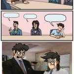 Boardroom Meeting Suggestion but employee of the month meme