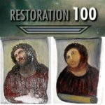 lol | image tagged in jesus painting restoration,jesus christ,jesus,painting,restoration 100 | made w/ Imgflip meme maker