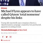 Michael Flynn calls QAnon nonsense