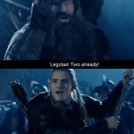 Legolas Gimli Competition with text