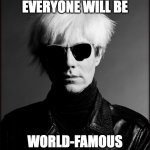 andy warhol quote template