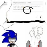 "I'm a friendly person (I think)" #CheckOutC4D4U :) | image tagged in sonic is surprised | made w/ Imgflip meme maker