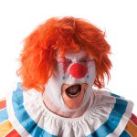 angry liberal clown