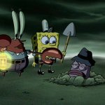 Spongebob buries