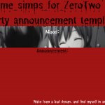 drm's corpse party template announcement template