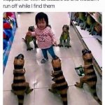Girl trapped by dinosaurs