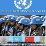 UN Blue Helmeted Doom Troopers flags