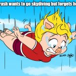 falling Sylvia | when your crush wants to go skydiving but forgets her parachute | image tagged in falling sylvia | made w/ Imgflip meme maker