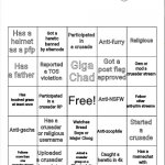 Crusader Bingo template