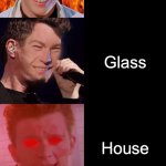 Rick Astley Becoming Evil | You broke:; A world record; Pencil; Bottle; Glass; House; Skyscraper; Country; Moon | image tagged in rick astley becoming evil,evil,rick astley | made w/ Imgflip meme maker