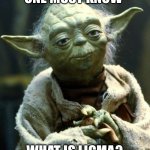 Star Wars Yoda | ONE MUST KNOW WHAT IS LIGMA? | image tagged in memes,star wars yoda | made w/ Imgflip meme maker