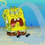 sad crying spongebob