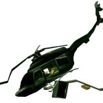 Destroyed helicopter