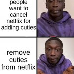 it's not that hard you guys | people want to cancel netflix for adding cuties; remove cuties from netflix | image tagged in khaby lame meme,dank memes,memes | made w/ Imgflip meme maker