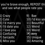 what do people rank u? repost