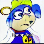 Wombo Sonic | i poop fast | image tagged in wombo sonic | made w/ Imgflip meme maker