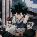 Deku taking notes