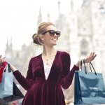 woman with shopping bags