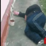 drunk painter GIF Template